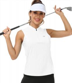 img 2 attached to UPF 50+ Sun Protection Women'S Sleeveless Tennis And Golf Shirt With Quick-Dry Technology And Zipper - Perfect For Sportswear