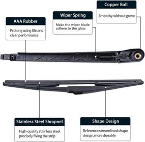 img 3 attached to MIKKUPPA Rear Wiper Arm Blade Replacement for 2004-2010 Toyota Sienna and 2007-2015 Mazda CX7, CX9