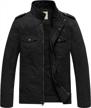 men's military style jacket with casual washed cotton finish by wenven logo