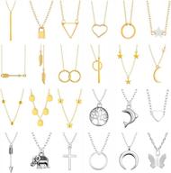 24-piece thrilez necklace set: simple and trendy layered fashion jewelry for women and teen girls logo
