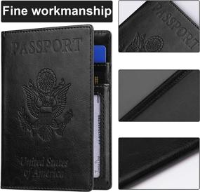 img 2 attached to Passport Vaccine TOOVREN Upgraded Leather Travel Accessories - Passport Covers