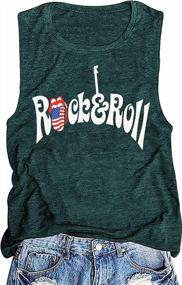 img 1 attached to Women'S 4Th Of July Muscle Tank Top - EGELEXY Cute Vacation Graphic Sleeveless T-Shirt For Casual And Rock & Roll Style