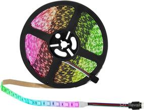 img 4 attached to 🌈 BINZET LED Strip Light - 32.8ft 5050 RGB 300LEDs: Multi-Color Changing Self-Adhesive Light Strip for Party, Kitchen, Holiday
