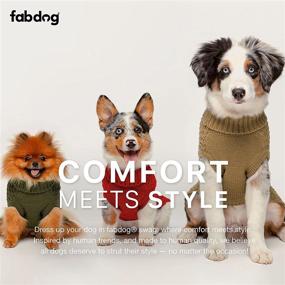 img 1 attached to Fabdog Wool Plaid Shearling Coat Dogs