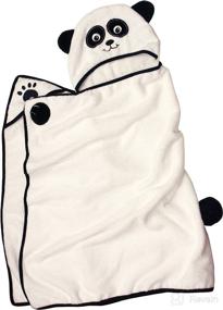 img 3 attached to 🐼 Frenchie Mini Couture Panda - Unique Jumbo Animal Towel for Toddlers/Children with Paws and Tail