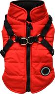 🐶 warm winter dog vest with harness - gyuzh padded vest dog jacket: small dog coat & clothes логотип