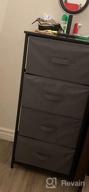 img 1 attached to Organize Your Bedroom With YOUDENOVA 4 Drawer Dresser - Fabric Chests Of Drawers For Clothes Storage & Closet Organizers, Grey review by Phil Anderson