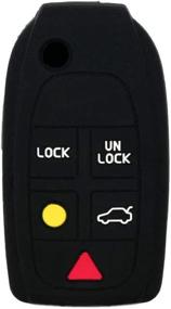 img 3 attached to 🔑 SEGADEN Black Silicone Cover Protector Case Holder Skin Jacket for VOLVO 5 Button Flip Remote Key Fob CV4781