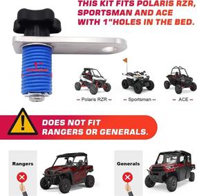 img 3 attached to 🔒 Enhance Safety & Versatility with WeiSen 2X Grip Head Tie Down Anchors - Compatible with LED Whip/Rear Light/Flag Mount Bracket - Ideal for Polaris RZR UTV ATV Sportman