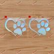 print puppy heart shape sticker logo
