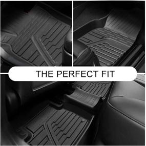 img 2 attached to 🚗 Premium Aosky Camry Floor Liner Mat for 2018-2021 Toyota Camry - All-Weather, Non-Slip Rubber (1st & 2nd Row, Black)