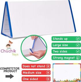 img 1 attached to Fun Learning With CHUCHIK ABC Magnetic Number Set For Kids And Toddlers: Foam Magnets, White Board, Pens, And Eraser In 5 Vibrant Colors