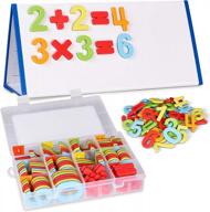 fun learning with chuchik abc magnetic number set for kids and toddlers: foam magnets, white board, pens, and eraser in 5 vibrant colors логотип