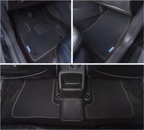 img 2 attached to Goodyear Custom Fit Car Floor Liners for Ford Focus 2012-2018: Black/Black 4 Pc. Set, All-Weather Diamond Shape Liner for Precision Interior Coverage - GY004336