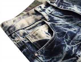 img 1 attached to Men'S Slim Fit Ripped Jeans With Patches, Distressed Denim Pants