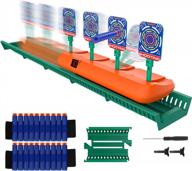 электронная мишень для стрельбы с гусеницей 2,85 фута, цифровым автоматическим сбросом, специальными звуковыми и световыми эффектами для nerf guns - подарочная игрушка для мальчиков и девочек от 6 до 10 лет логотип
