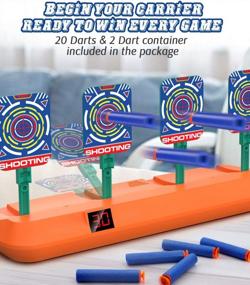 img 2 attached to Electronic Scoring Shooting Target With 2.85 Ft Track, Digital Auto Reset, Special Sound & Light Effects For Nerf Guns - Gifts Toy For 6-10 Year Old Boys And Girls