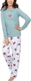 img 4 attached to PajamaGram Ladies Pajamas - Womens Pajamas Set, Graphic Top, 100% Cotton