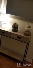 img 6 attached to Modern Oak Wood Console Table With Drawers And Shelf - Ideal For Hallways, Living Rooms And Entryways!