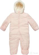 ❄️ pink platinum winter snowsuit with hood for baby girls (newborn & infant) - one-piece puffer for maximum comfort logo