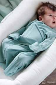 img 3 attached to Soft Organic Bamboo Sleeper Gown for Unisex Babies by MK & CO. ORGANICS