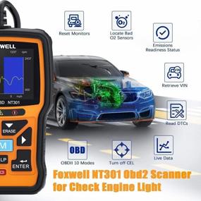 img 3 attached to Storage Case Included - Foxwell NT301 OBD2 Scanner For Automotive Mechanics