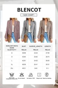 img 1 attached to Stylish and Versatile BLENCOT Casual Blazers Sleeve Jackets for Women at Suiting & Blazers