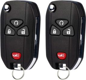 img 3 attached to 🔑 High-Quality Flip Key Fob for Buick, Cadillac, GMC, Chevy, and Saturn - Keyless Entry Remote (15913421) - Set of 2