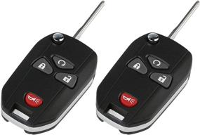 img 1 attached to 🔑 High-Quality Flip Key Fob for Buick, Cadillac, GMC, Chevy, and Saturn - Keyless Entry Remote (15913421) - Set of 2