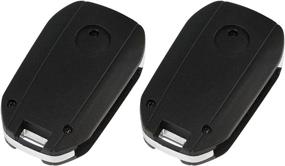 img 2 attached to 🔑 High-Quality Flip Key Fob for Buick, Cadillac, GMC, Chevy, and Saturn - Keyless Entry Remote (15913421) - Set of 2