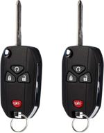 🔑 high-quality flip key fob for buick, cadillac, gmc, chevy, and saturn - keyless entry remote (15913421) - set of 2 логотип