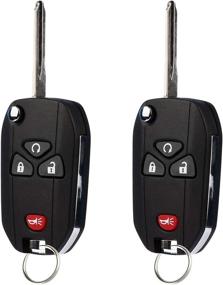 img 4 attached to 🔑 High-Quality Flip Key Fob for Buick, Cadillac, GMC, Chevy, and Saturn - Keyless Entry Remote (15913421) - Set of 2