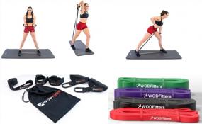 img 4 attached to Portable Home Gym With Resistance Bands By WODFitters - Full Body Workouts For Home, Travel - Exercise Anywhere!