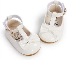 img 2 attached to Adorable Anti-Slip Mary Jane Flats For Baby Girls - Perfect For Princesses, Weddings, And Dress-Up