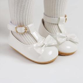img 3 attached to Adorable Anti-Slip Mary Jane Flats For Baby Girls - Perfect For Princesses, Weddings, And Dress-Up