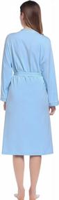 img 1 attached to Stay Comfortable All Day With Women'S Lightweight Cotton Kimono Bathrobe