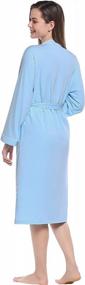 img 2 attached to Stay Comfortable All Day With Women'S Lightweight Cotton Kimono Bathrobe