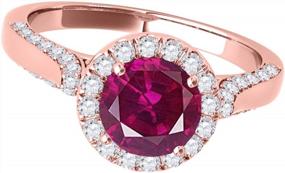 img 2 attached to 1.36 Carat Ruby & Diamond Engagement Ring In 14K Rose Gold | MauliJewels Wedding Jewelry Collection