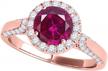 1.36 carat ruby & diamond engagement ring in 14k rose gold | maulijewels wedding jewelry collection logo