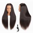 get professional with hairginkgo mannequin head for hairdresser training & practice: 26"-28" super long synthetic fiber hair with clamp & styling capabilities logo