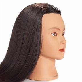 img 1 attached to Get Professional With Hairginkgo Mannequin Head For Hairdresser Training & Practice: 26"-28" Super Long Synthetic Fiber Hair With Clamp & Styling Capabilities
