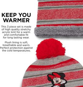 img 2 attached to Disney Minnie Gloves Weather Mitten Girls' Accessories - Cold Weather