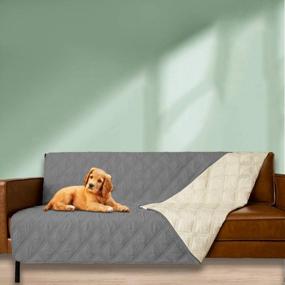 img 1 attached to Водонепроницаемый чехол для кровати Ameritex для собак, одеяло для домашних животных с противоскользящей спинкой для мебели, дивана-кровати, дивана