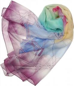 img 2 attached to Gift Boxed Women'S Floral Scarf: Shanlin Super Large Silk-Feel