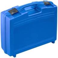 blue plastic storage carry case by multicomp pro, 364mm x 448mm x 148mm logo