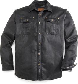 img 1 attached to Cotton Suede Shirt Jacket With Concealed Carry Functionality For Venado