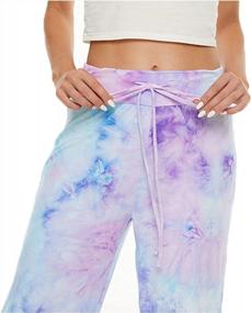 img 1 attached to Comfortable Tie Dye Lounge Pants For Women: Stretchy, Casual, And Breathable Palazzo-Style Drawstring Pants, Perfect For All Seasons