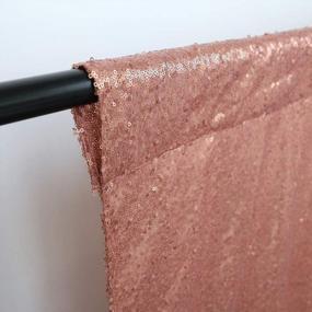 img 1 attached to TRLYC 4Ft7Ft Blush Ceremony Background Sequin Backdrop For Wedding Fabric