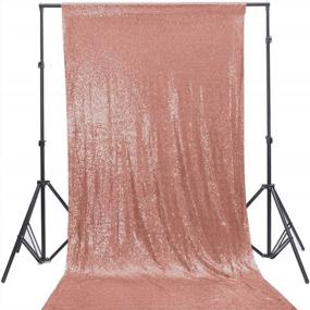 img 4 attached to TRLYC 4Ft7Ft Blush Ceremony Background Sequin Backdrop для свадебной ткани