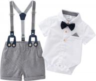 formal infant suits: adorable baby boy blue shorts set logo